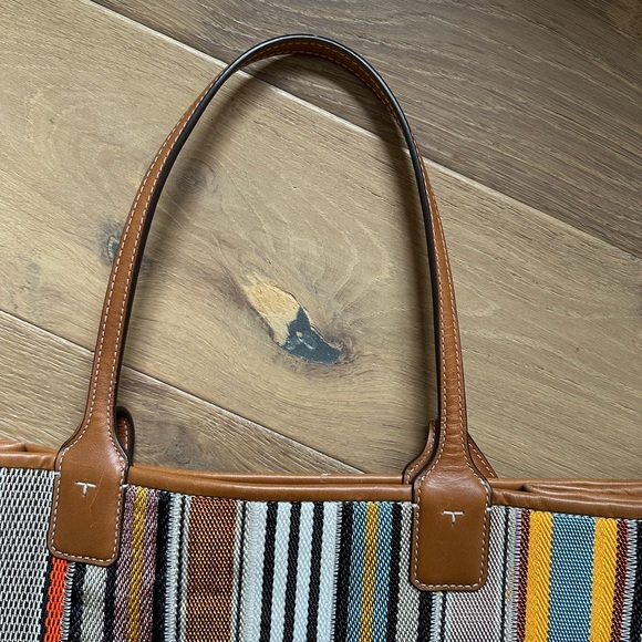 Tory Burch Ella Webbing Pathchwork Tote - Picture 8 of 8